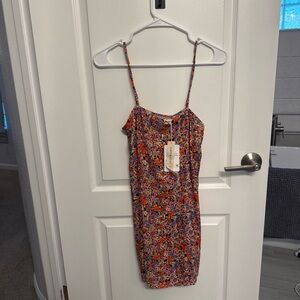 saltwater LUXE Floral Spaghetti-Strap Mini Dress